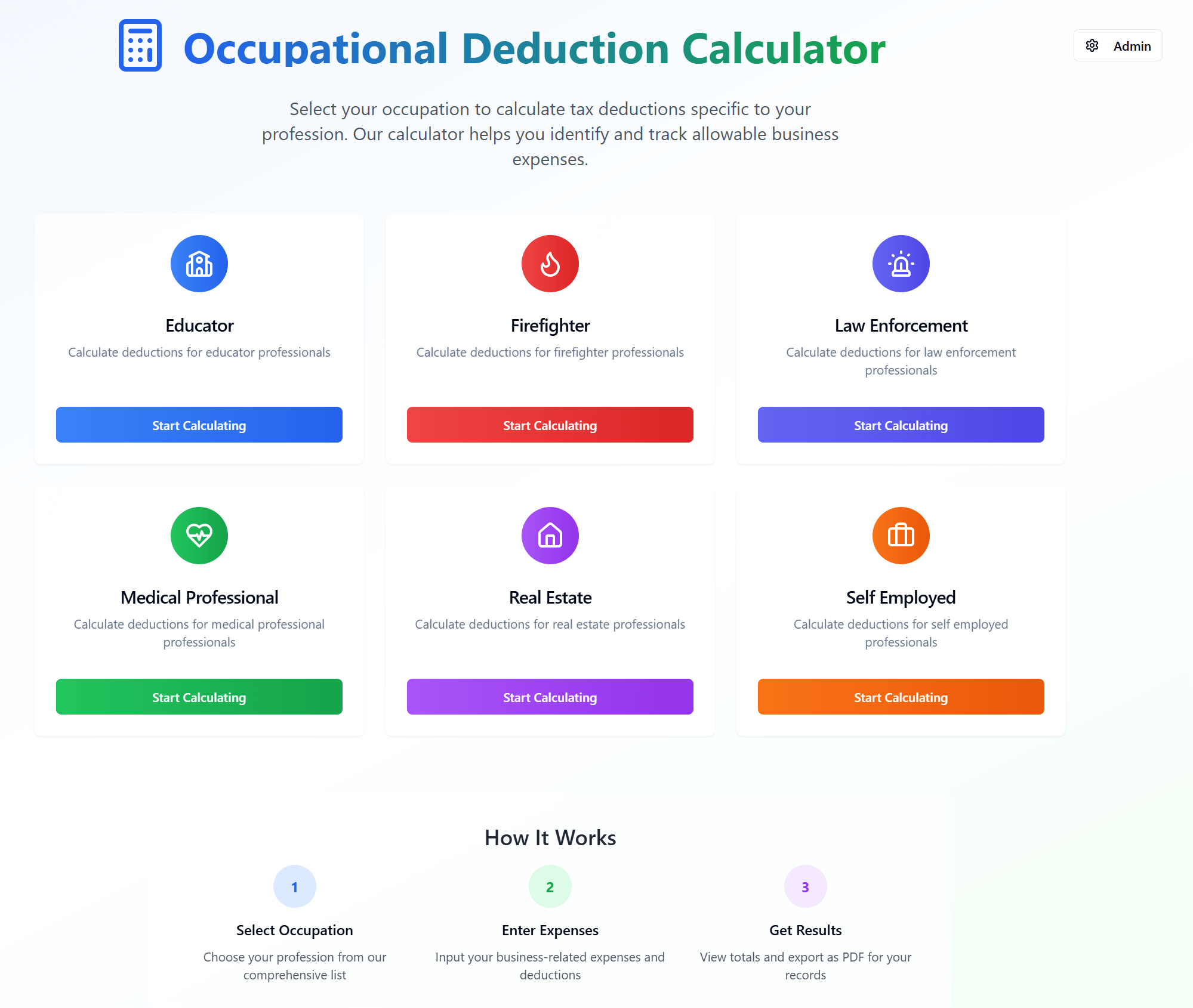 Tax Deduction Calculator App